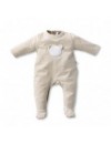 FIRST ONE ROMPERSUIT OSLO TEDDY BEAR FRONT BEIGE