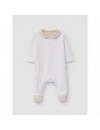 LARANJINHA ROMPER WHITE BEIGE STRIPES