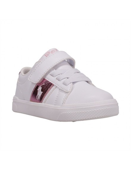 RALPH LAUREN SNEAKERS WHITE/METAL PINK