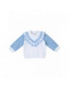 NATINI SWEATER RUFFLE VICHY WHITE/BLUE