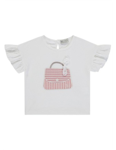 JO MILANO T-SHIRT WHITE APRICOT