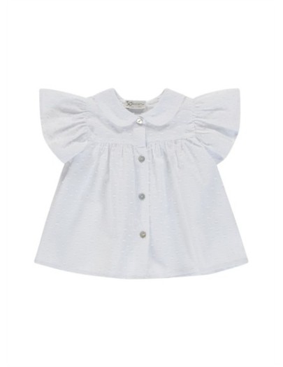 JO MILANO BLOUSE DOTS WHITE