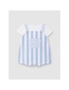 LARANJINHA ROMPER WHITE/BLUE STRIPES