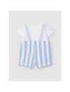 LARANJINHA ROMPER WHITE/BLUE STRIPES