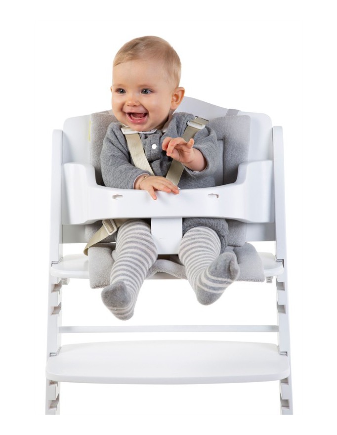 Walter Cunningham charme ongezond CHILDWOOD LAMBDA 3 MEEGROEISTOEL WIT+ PVC TABLET - Babycompany