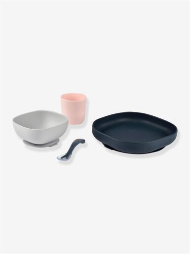 BEABA MAALTIJDKOFFER SILICONE 4ST NIGHT BLUE - ROZE