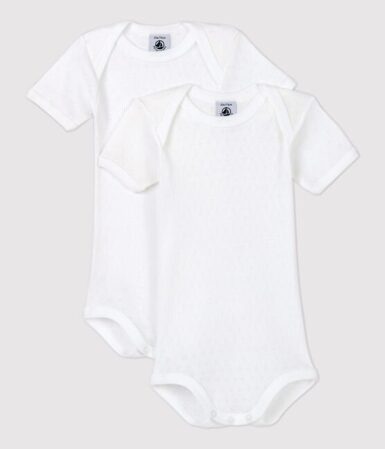 BODY KORTE MOUW 24M WIT 2ST PETIT BATEAU