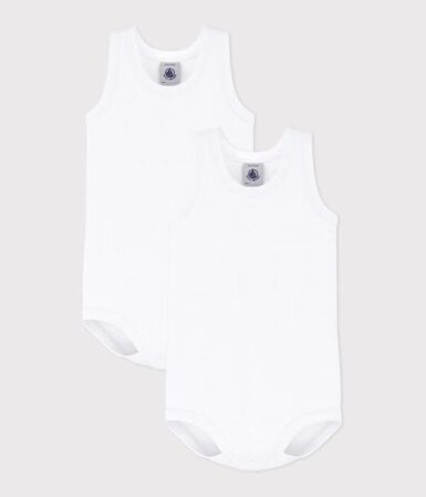 BODY ZONDER MOUW 3M WIT 2ST PETIT BATEAU