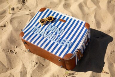 CHILDHOME MINI TRAVELLER STRIPES ELECTRIC BLUE LIGHT BLUE - BLAUW