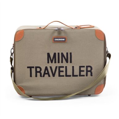 CHILDHOME MINI TRAVELLER VALIESJE CANVAS KAKI - GROEN