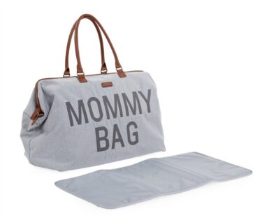 CHILDHOME MOMMY BAG BIG CANVAS GREY - GRIJS