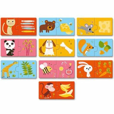 DJECO PUZZEL DUO HET ETEN IS KLAAR!-10 PUZZELS - PAARS