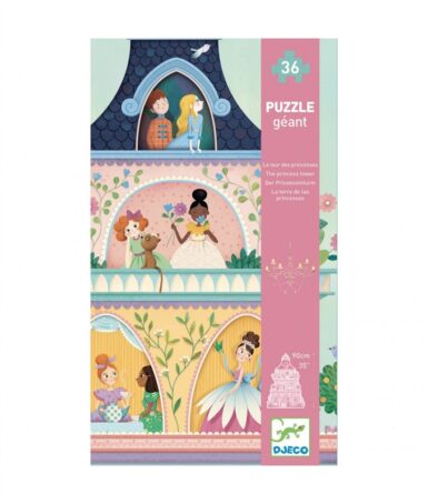DJECO PUZZEL XL PRINCESS TOWER - ROZE
