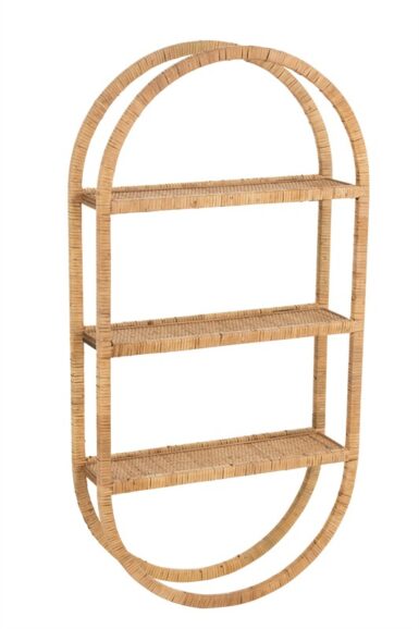 J-LINE WANDREK OVAAL BAMBOE (56X19.5X110) - BRUIN
