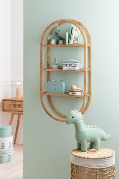 J-LINE WANDREK OVAAL BAMBOE (56X19.5X110) - BRUIN