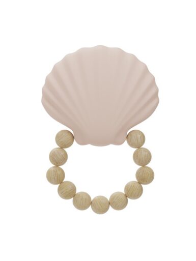 LABEL LABEL SILICONE TEETHER SHELL PINK - ROZE