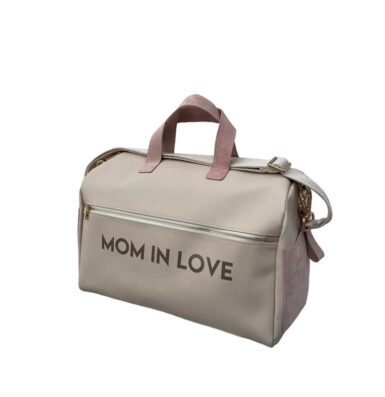 MOMMY BAG CANVAS BEIGE ROZE