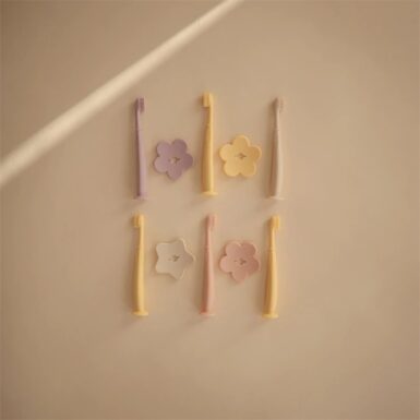 MUSHIE TRAINING TOOTHBRUSH FLOWER BLUSH - ROZE