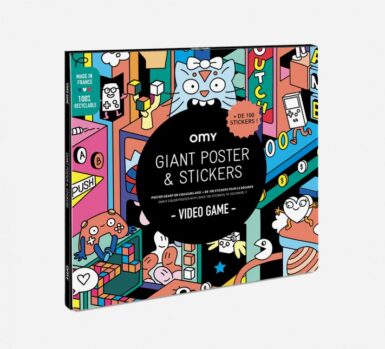OMY POSTER MET STICKERS VIDEO GAMES