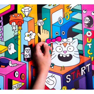 OMY POSTER MET STICKERS VIDEO GAMES