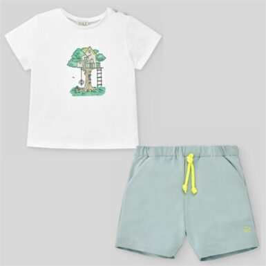 PAZ RODRIGUEZ SHORT MET T-SHIRT BOOMHUT - GROEN