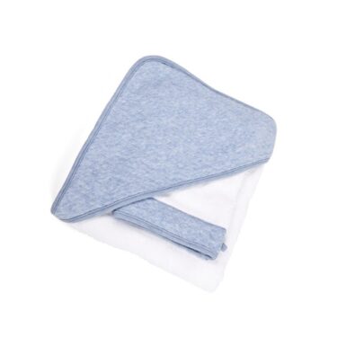 POETREE CHEVRON DENIM BADCAPE & WASHANDJE - BLAUW