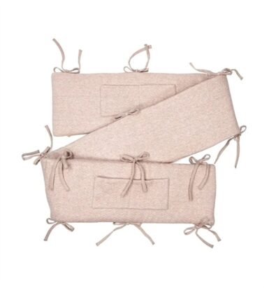 POETREE CHEVRON LIGHT CAMEL PLAYPEN BUMPER - BEIGE