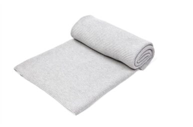 POETREE LIGHT GREY MELANGE WIEGDEKE 80X100 - WIT