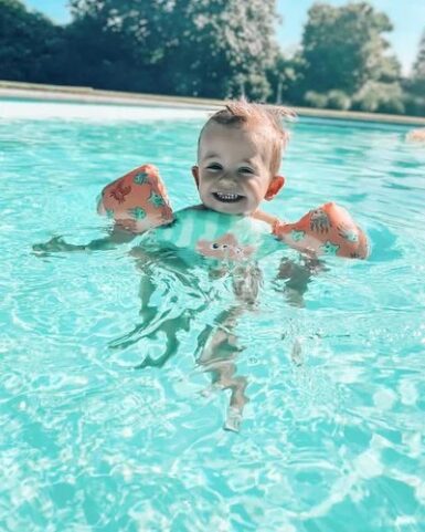 SWIM ESSENTIALS PUDDLE JUMPER ZEEDIEREN 2-6 JAAR - ORANJE
