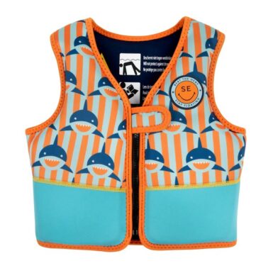SWIM ESSENTIALS ZWEMVEST HAAIEN 18-30KG - ORANJE