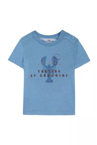 TARTINE ET CHOCOLAT T-SHIRT KREEFT - BLAUW