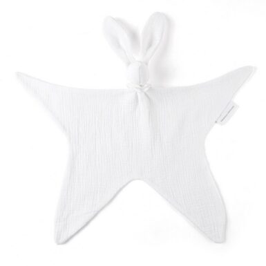 THEOPHILE & PATACHOU COTTON WHITE KNUFFELDOEKJE FLUWEEL WIT