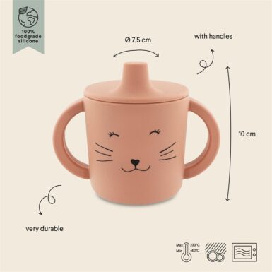 TRIXIE MRS CAT SILICONEN TUITBEKER - ROZE