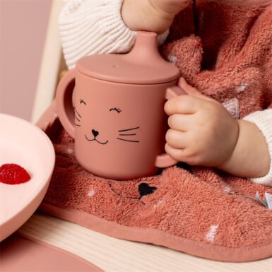 TRIXIE MRS CAT SILICONEN TUITBEKER - ROZE