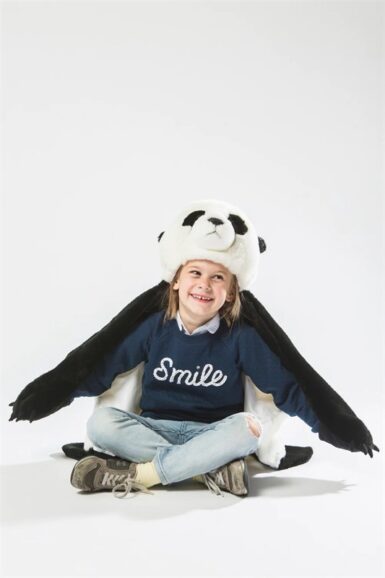 WILD AND SOFT VERMOMMING PANDA - ZWART