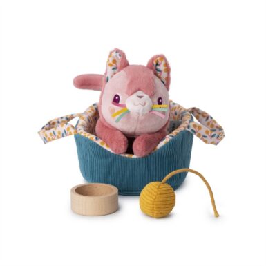 LILLIPUTIENS JEANNE KAT EN HAAR MANDJE - ROZE