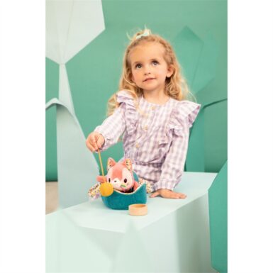LILLIPUTIENS JEANNE KAT EN HAAR MANDJE - ROZE