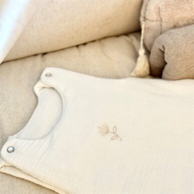 LIVING NATURE SLAAPZAK LINNEN COLLECTIE - ECRU