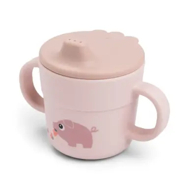 DONE BY DEER FOODIE SPOUT CUP TINY FARM POWDER - ROZE