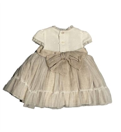 AMAYA KLEEDJE LINNEN WIT/BEIGE AMAYA KLEEDJE LINNEN WIT/BEIGE