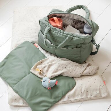 DONE BY DEER - QUILTED VERZORGINGSTAS - GREEN - GROEN