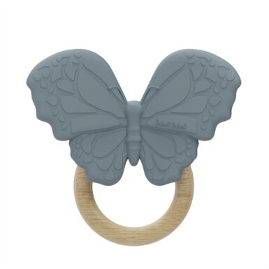 LABEL LABEL SILICONE TEETHER BUTTERFLY BLUE - BLAUW