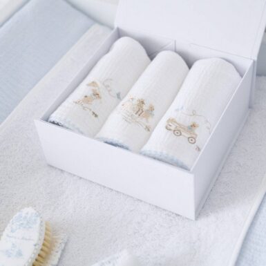 THEOPHILE & PATACHOU3 TETRADOEKEN MET DOOS - BLAUW