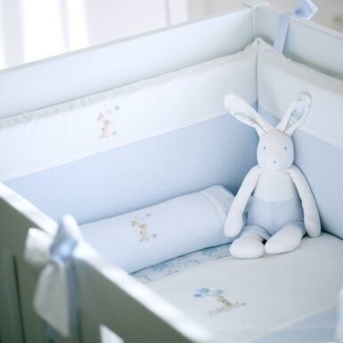 THEOPHILE & PATACHOU PINK GARDEN PARTY BABYROLKUSSEN - BLAUW