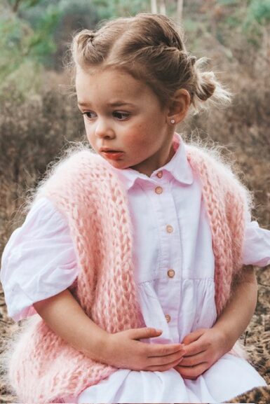 ARIANE KNITWEAR GILET ROZE