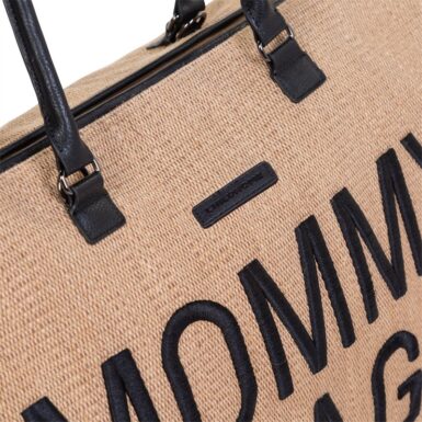 CHILDHOME MOMMY BAG BIG RAFFIA - BEIGE