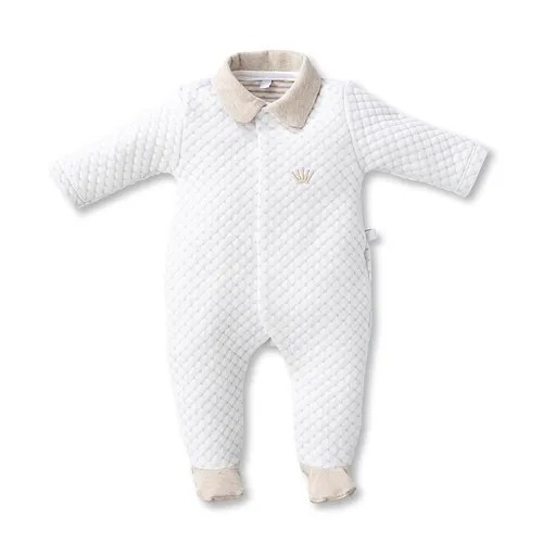 FIRST ONE ROMPERSUIT OSLO WHITE/BEIGE - WIT