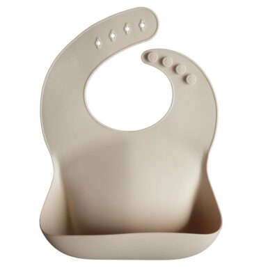 MUSHIE SILICONE BIB SHIFTING SAND - ECRU