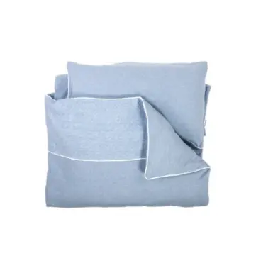 POETREE CHEVRON DENIM BLUE DEKBEDOVERTREK PARK+ SLOOP - BLAUW