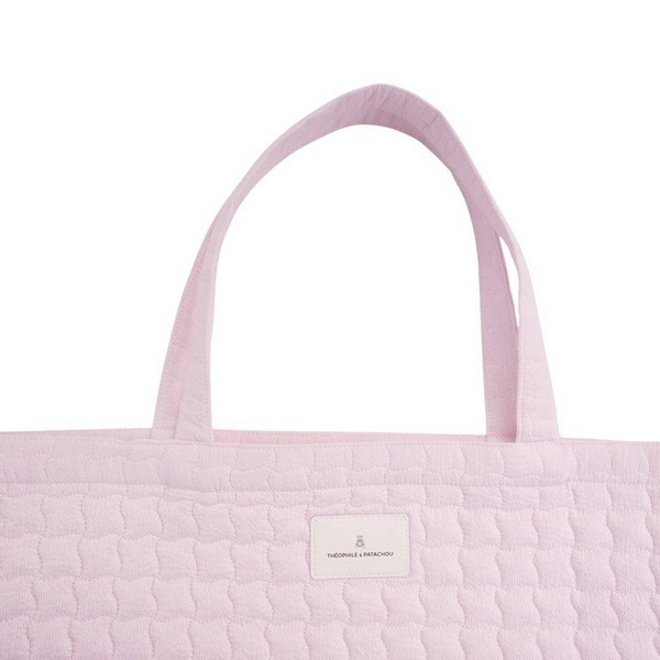 THEOPHILE & PATACHOU PINK GARDEN PARTY TOTE BAG GEWATTEERD - ROZE